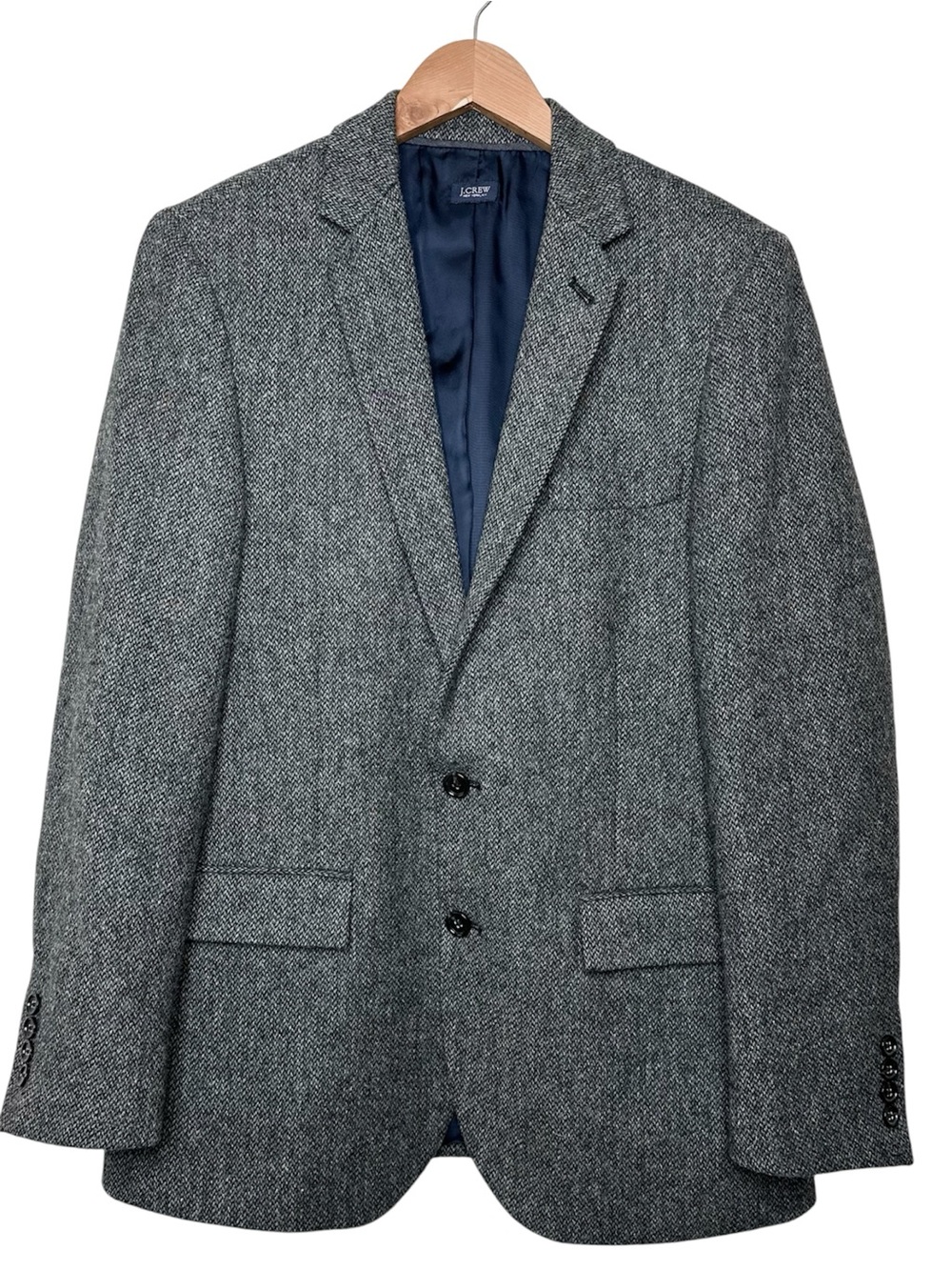 J.Crew Tweed Ludlow Jacket Size 38R English Wool Yorkshire By Moon Gray Multi